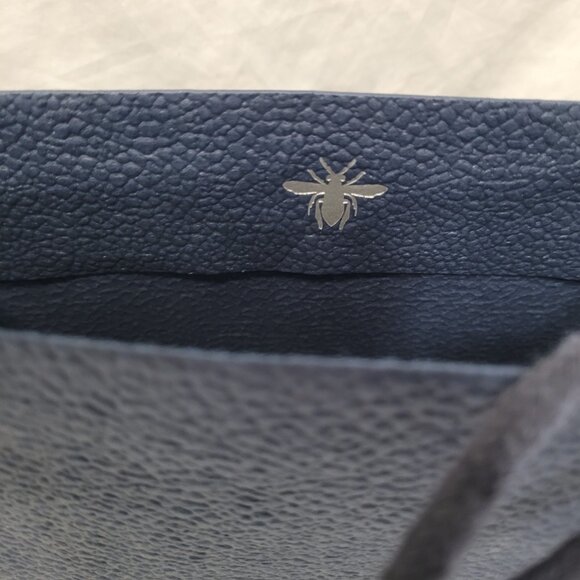 Dior Blue Textured Gift Bag Empty Logo Spell Out Bug Reusable Decorative Craft - Picture 8 of 15